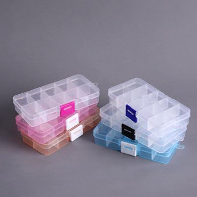 Nou 10 compartimente husă cutie de depozitare nalucă de pescuit transparentă cutie de pescuit pătrată cu lingură cârlig cutie cu momeală cutie cu accesorii pentru pește