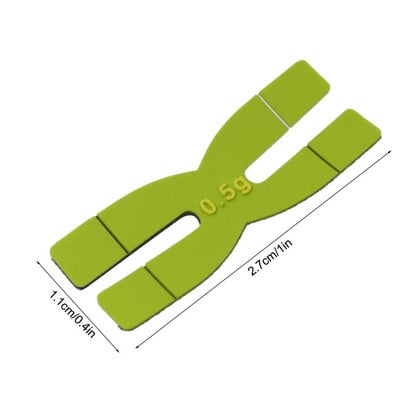 Badmintona raketes svars 0,5 g Rakešu galvas līdzsvara sloksnes H-veida tenisa rakešu galda tenisa raketes svars un līdzsvara sloksnes