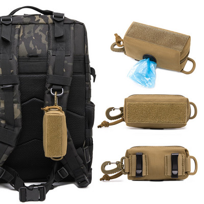 Тактически EDC Molle Pouch Торба за боклук Mini Wallet Card Key Belt Waist Pack Къмпинг Туризъм Лов Портмоне за монети на открито Висяща чанта