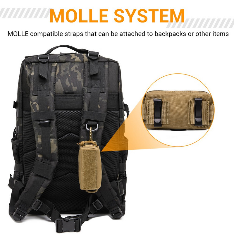 Taktikaline EDC Molle kott Prügikott Mini Rahakott Kaart Võtme Vöö Vööpakk Telkimine Matkamine Jaht Õues Mündikott Rippkott