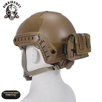 SINAIRSOFT Tactical FAST Helmet Utility Pouch Αφαιρούμενη πίσω θήκη NVG Αντίβαρη θήκη μπαταρίας για αξεσουάρ ρούχων