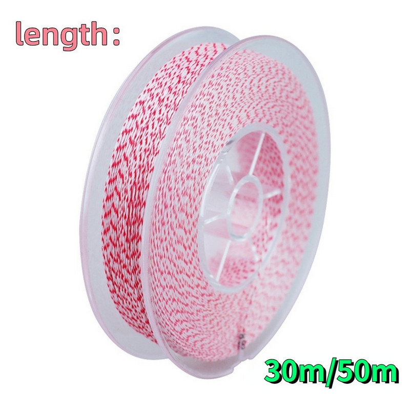 8 Strands PE Braided Assist Hooks Line 30/50M 130-300LB Spot Fishing Line Line Fishing Saltwater DIY Trolling Lure Tied Line