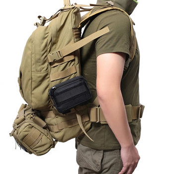 Двуслоен военен EDC пакет Мъжки тактически колан Molle Найлонова торбичка за тазобедрена част Fanny Pack Къмпинг Ловни аксесоари Чанта за помощ