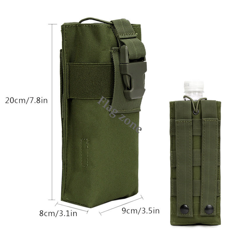 Kültéri vizes palack táska Molle walkie talkie tasak Katonai Taktikai Kemping Túrázás Vadászat Utazás Vízforraló Tartó Táska