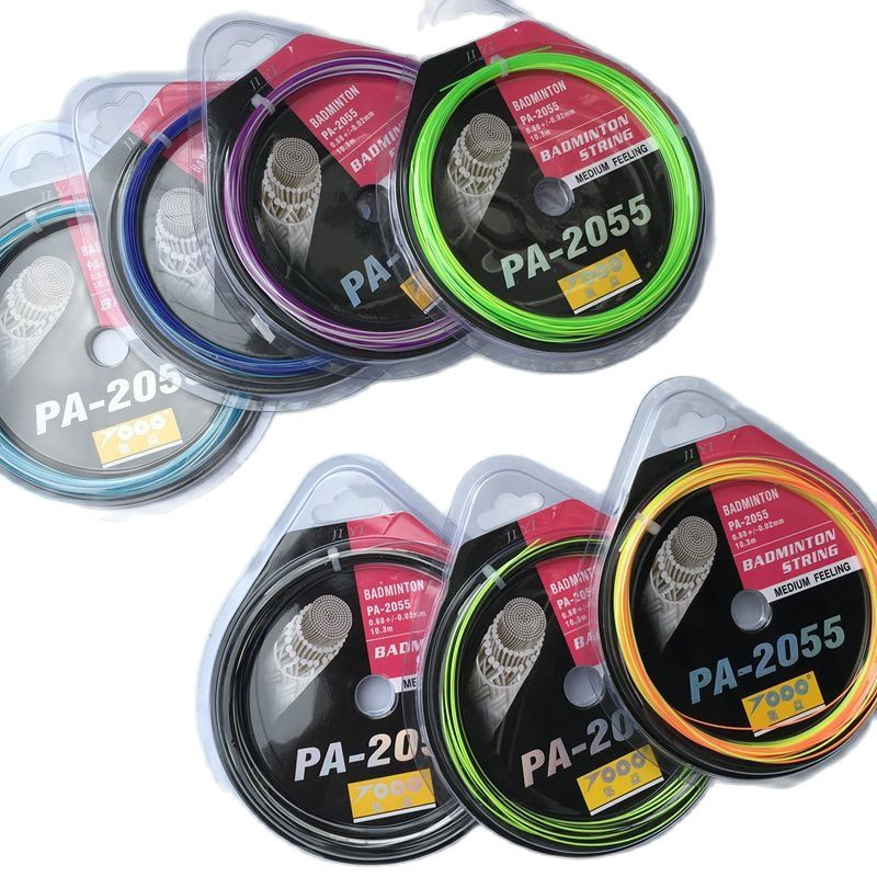 Nemokamas pristatymas (10 vnt. / siunta) TOPO PA-2055 Rainbow badminton string/badmintono raketės styga/0,70 mm