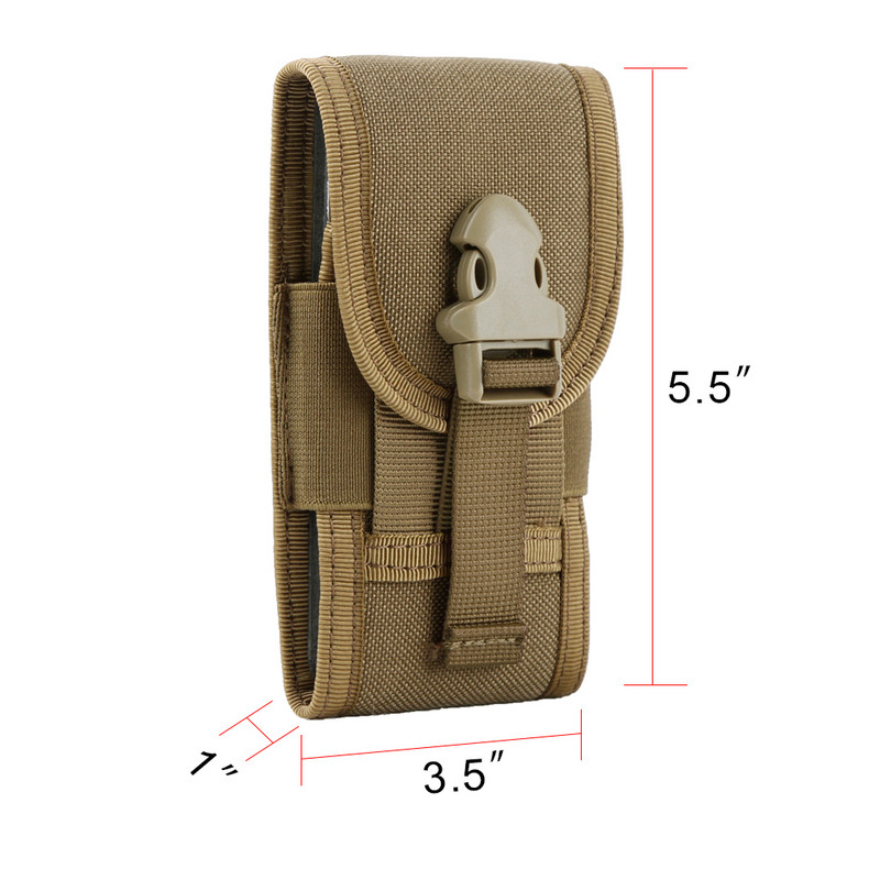 Taktinis mobiliojo telefono dėklas, 4,7 colio užsegamas piniginės kortelės juosmens paketas lauko sportui nailoninis nešiojimo dėklas