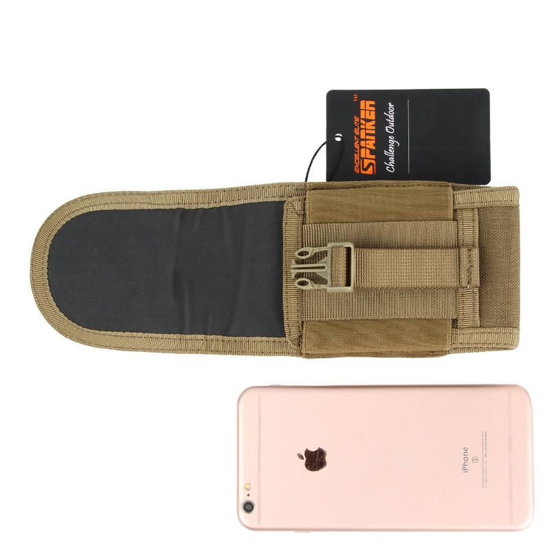 Taktinis mobiliojo telefono dėklas, 4,7 colio užsegamas piniginės kortelės juosmens paketas lauko sportui nailoninis nešiojimo dėklas