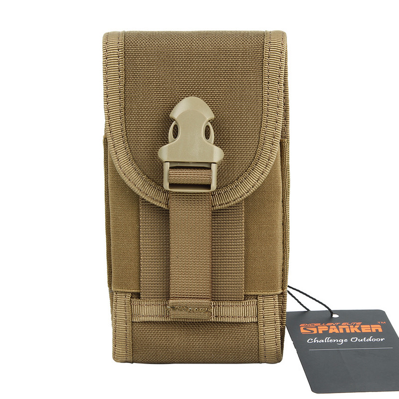 Taktinis mobiliojo telefono dėklas, 4,7 colio užsegamas piniginės kortelės juosmens paketas lauko sportui nailoninis nešiojimo dėklas