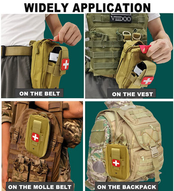 Τακτικά κιτ πρώτων βοηθειών Ιατρική τσάντα Molle Θήκη έκτακτης ανάγκης υπαίθριου στρατού Κυνήγι αυτοκινήτου Τσάντα έκτακτης ανάγκης Κάμπινγκ τσάντα εργαλείων επιβίωσης