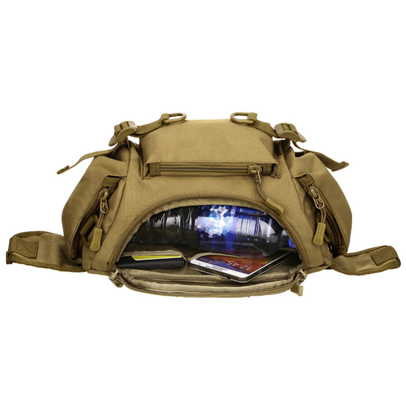 Multifunktsionaalne välijahi taktikaline vöökott Matkamine Jalgrattaga ronimine Rinnakott Military Camo veekindel vööpakk