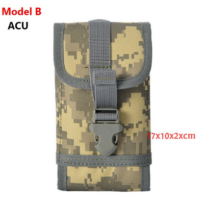 2022 m. Naujas Tactical Laser Molle telefono maišelis 5 colių mobiliojo telefono maišeliai juosmens diržas karinis mobiliojo telefono krepšys Universalūs aksesuarai