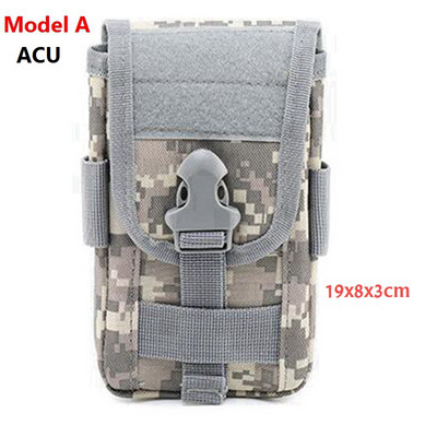 2022 m. Naujas Tactical Laser Molle telefono maišelis 5 colių mobiliojo telefono maišeliai juosmens diržas karinis mobiliojo telefono krepšys Universalūs aksesuarai