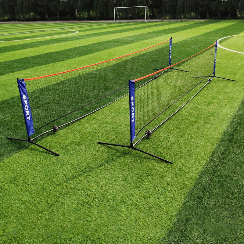 Badmintono tinklelis, storesnis sulankstomas vejos teniso tinklelis „NetEasy Setup“ Nailoninis sportinis marškinėlių tinklelis lauko reikmenys mankštai