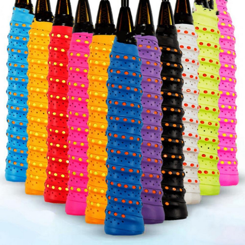 Reketi varrukas erksavärviline libisemisvastane tennisereet, kauakestev tennisereketi käepide libisemisvastane, ülekäepide, tennisereket