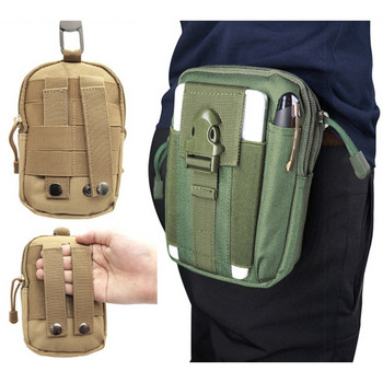 Molle Waist Pack Tactical Belt Pouch Men Спорт на открито Running Phone Holder Case Camo Hunting Outdoor Tool EDC Bag
