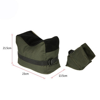 Μπροστινή και πίσω τσάντα Υποστήριξη τυφεκίου Sandbag Set Portable Sniper Hunting Target Stand Shooting Hunting Accessories Bag Tactical Bench
