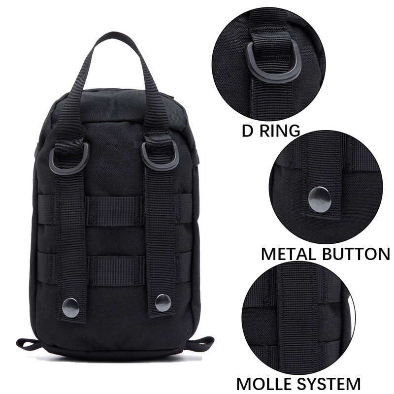 Husă medicală în aer liber Kit de supraviețuire tactică Husă EDC Echipament militar de supraviețuire Pachet de prim ajutor cu răspuns rapid Vânătoare Camping