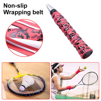 Absorb Sweat Racket Αντιολισθητική Ταινία Λαβή Τέννις Badminton Καμουφλάζ Περιτύλιγμα Αντιολισθητική ζώνη ιδρώτα Αξεσουάρ μπάντμιντον
