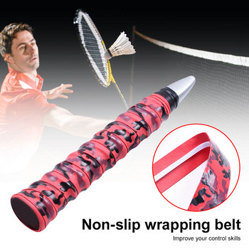 Absorb Sweat Racket Αντιολισθητική Ταινία Λαβή Τέννις Badminton Καμουφλάζ Περιτύλιγμα Αντιολισθητική ζώνη ιδρώτα Αξεσουάρ μπάντμιντον