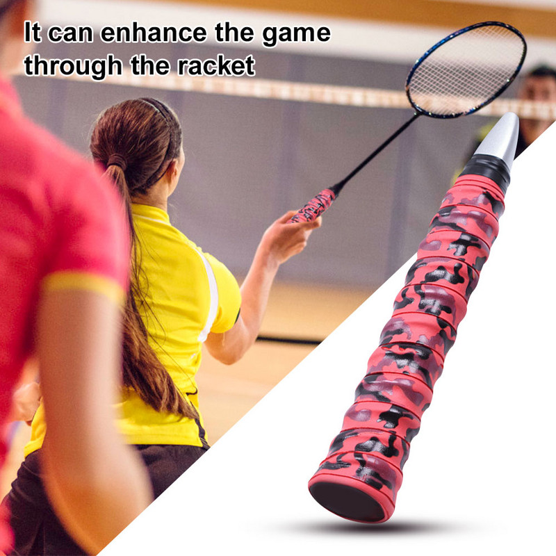 Absorb Sweat Racket Αντιολισθητική Ταινία Λαβή Τέννις Badminton Καμουφλάζ Περιτύλιγμα Αντιολισθητική ζώνη ιδρώτα Αξεσουάρ μπάντμιντον