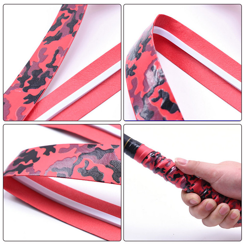 Absorb Sweat Racket Αντιολισθητική Ταινία Λαβή Τέννις Badminton Καμουφλάζ Περιτύλιγμα Αντιολισθητική ζώνη ιδρώτα Αξεσουάρ μπάντμιντον