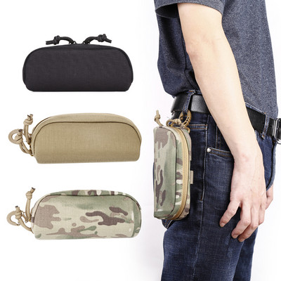 Molle Tactical Eyeglass Pouch Γυαλιά ηλίου EDC Πακέτο μέσης Φερμουάρ για Camp Hunting Αξεσουάρ Organizer Τσάντα θήκης γυαλιών