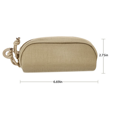 Molle Tactical akinių maišelis Saulės akiniai EDC juosmens paketas Užtrauktukas stovyklai medžioklės priedai Organizatorius akinių dėklas