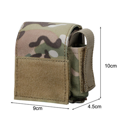 Taktikaline 9 mm ajakirjakott, kaasaskantav Molle ühe püstoliga kott välistingimustes kasutatava Molle taskulambi taskulambi taskulambihoidik matkamiseks ronimiseks