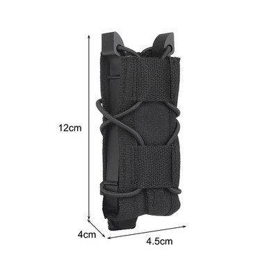 Taktikaline 9 mm ajakirjakott, kaasaskantav Molle ühe püstoliga kott välistingimustes kasutatava Molle taskulambi taskulambi taskulambihoidik matkamiseks ronimiseks