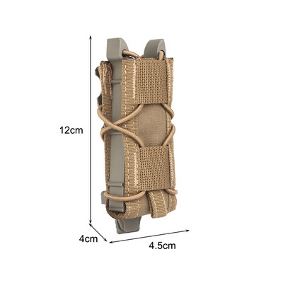 Taktikaline 9 mm ajakirjakott, kaasaskantav Molle ühe püstoliga kott välistingimustes kasutatava Molle taskulambi taskulambi taskulambihoidik matkamiseks ronimiseks
