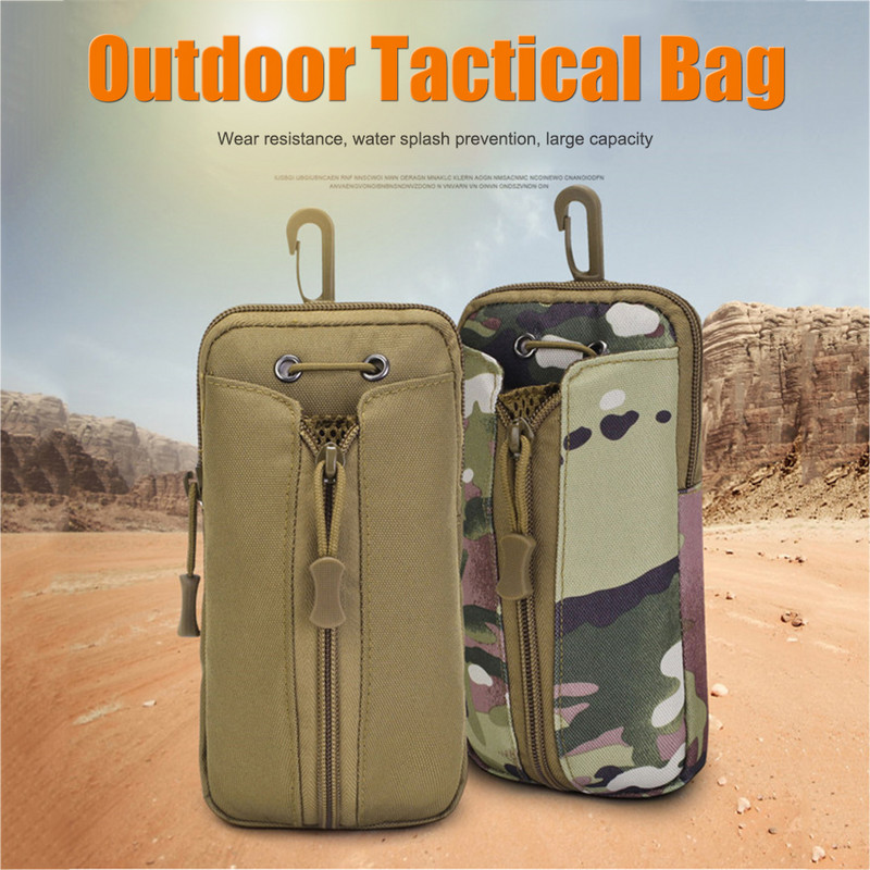 Molle maišelis juosmens krepšys Nešiojamas mobiliojo telefono vandens butelio kišenė lauko kelionėms žygiams medžioklei daugiafunkcinis įrankių laikiklis