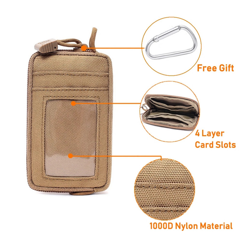 1000D Tactical EDC kott Rahakott Kaasaskantav Võtmemündikott vöökoht Fanny Pack kõrvaklapikott Mini võtmehoidja kott jahipidamiseks