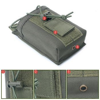 Tactical Molle Radio Walkie Talkie Θήκη κυνηγιού Θήκη θυροτηλεφώνου Υπαίθρια θήκη Molle Στρατιωτική φορητή βάση κάμπινγκ