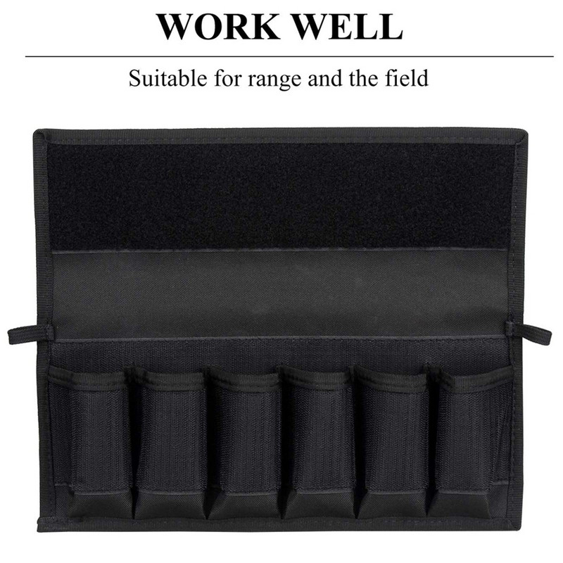 6 nyílású taktikai pisztolytár tárolótáska 9 mm-es táska katonai hevederes válltáska Airsoft paintball vadászathoz