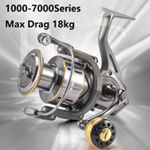 Rola za vrtenje Ultralaka metalna špula za pecanje Lagani pribor s maksimalnim otporom 18 kg Role za dugo bacanje u morskoj vodi 1000-7000Series