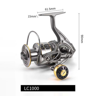 Rola za vrtenje Ultralaka metalna špula za pecanje Lagani pribor s maksimalnim otporom 18 kg Role za dugo bacanje u morskoj vodi 1000-7000Series