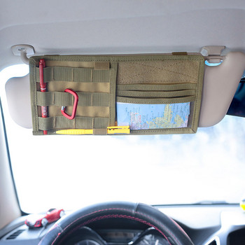 Тактически MOLLE Vehicle Sun Visor Органайзер Панел CD Storage Bag Car Truck Auto Accessories Card Holder Pack EDC Tools Pouch