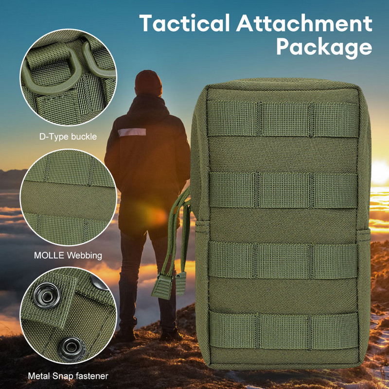 Kültéri taktikai táska Katonai deréktáska Férfi Mobiltelefon tasak Kemping Vadászat Kiegészítők Öv Fanny Pack Utility Army Pack