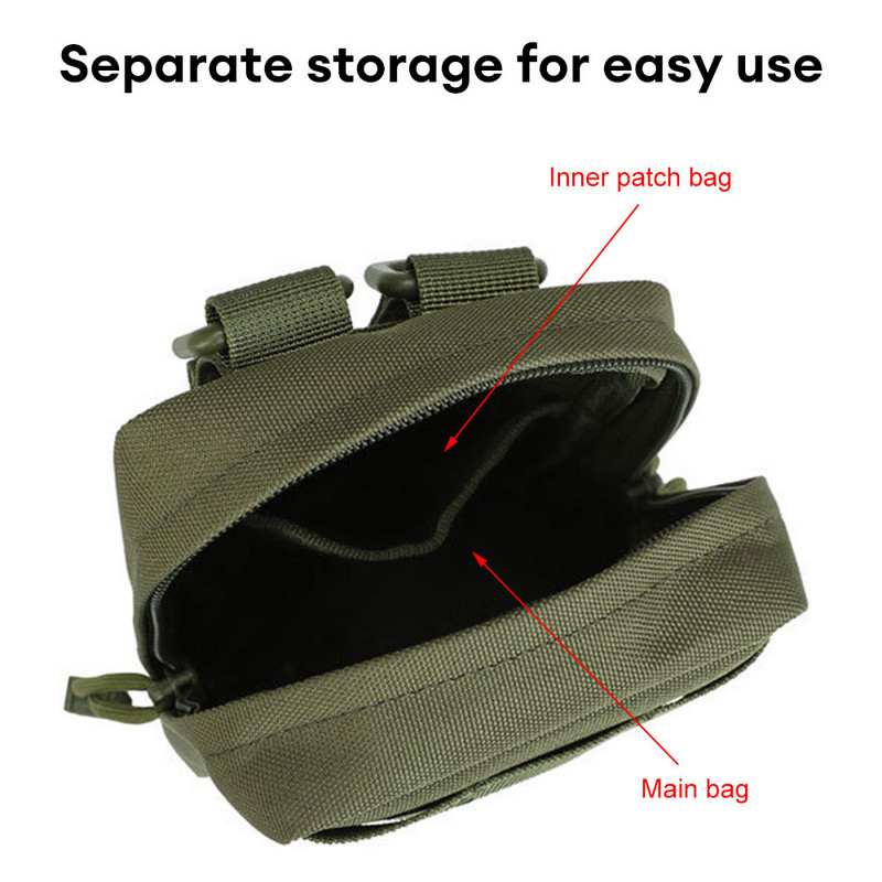 Kültéri taktikai táska Katonai deréktáska Férfi Mobiltelefon tasak Kemping Vadászat Kiegészítők Öv Fanny Pack Utility Army Pack