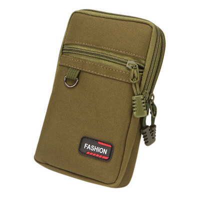Geantă pentru bărbați cu fermoar multiplu, curea din pânză, pentru telefon mobil portabil