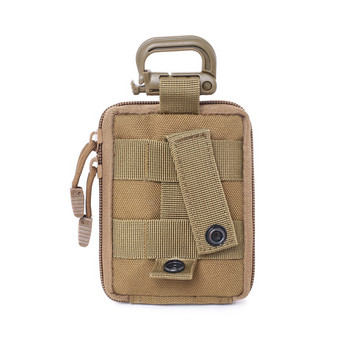 Molle Nylon Tactical Utility Θήκη Στρατιωτική πεζοπορία σε εξωτερικούς χώρους Συμπαγής τσάντα μέσης Ακουστικά για άνδρες Πορτοφόλι με κέρματα EDC Πακέτο κυνηγιού εργαλείων