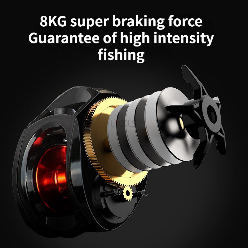 Peibutusrull 6,3/7,2:1 8KG Maksimaalse takistusega püügirull Lõõgastumisvastane nöör Vesitilkade Ratta valamine Mererullipüügi tarvikud