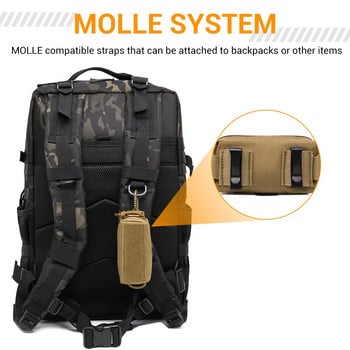 LUC Tactical EDC Molle Pouch Торба за боклук Портфейл Card Key Belt Waist Pack Къмпинг Туризъм Лов На открито Портмоне за монети Висяща чанта