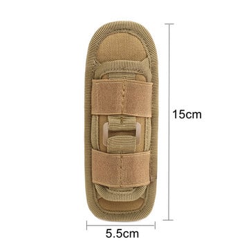 Военна 360-градусова чанта за фенерче Тактическа чанта Molle Открит къмпинг Лов Въртяща се стрелба Преносима чанта EDC чанти за инструменти