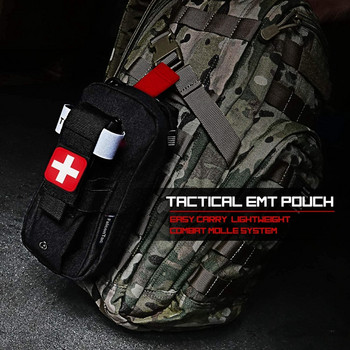 Σακουλάκι Tactical MOLLE Medical EDC Pouch Outdoor EMT κιτ πρώτων βοηθειών Θήκη IFAK Trauma Hunting Emergency Survival Bag Military Tool Tool