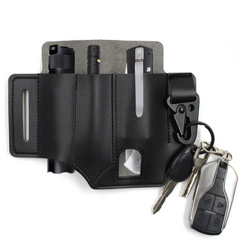 Външна военна чанта, колан, тактически EDC ключ, фенерче, сгъваем нож, джобен ключодържател, държач за кръста, работна чанта за инструменти