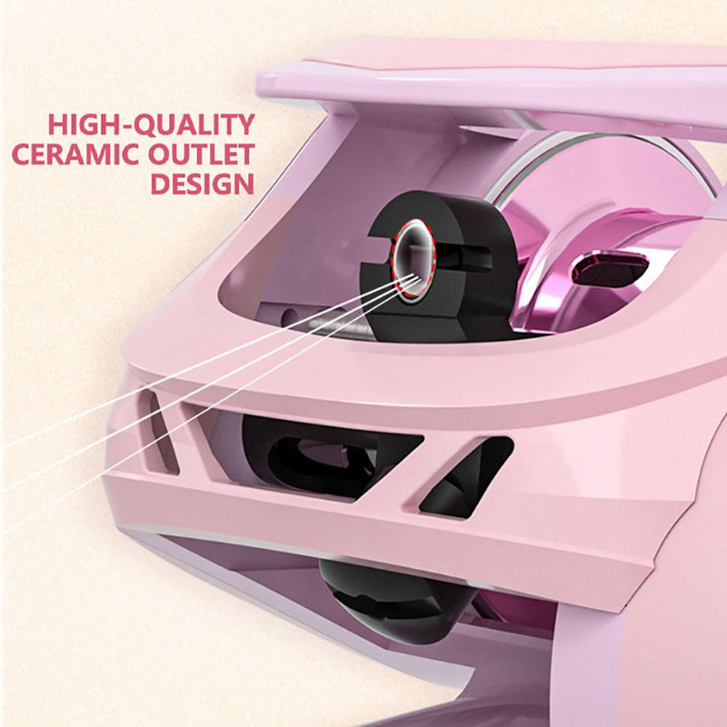 Rožinė žvejybos masalų ritė 3+1bb magnetinių stabdžių sistemos žvejybos ritės pavaros santykis 7,2:1 kairioji ir dešinė itin lengva žvejybos ritė