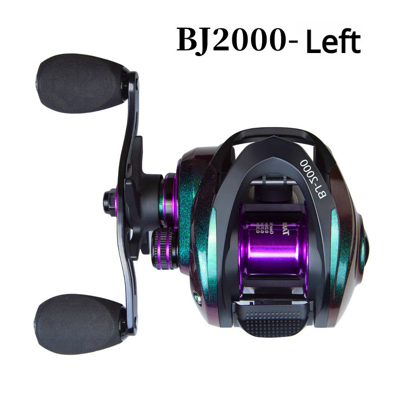 Nauja Baitcasting Ritė BJ2000 5+1BB Max Drag 8kg 7.2:1 žūklės ritė, skirta karpių žvejybai sūriame vandenyje