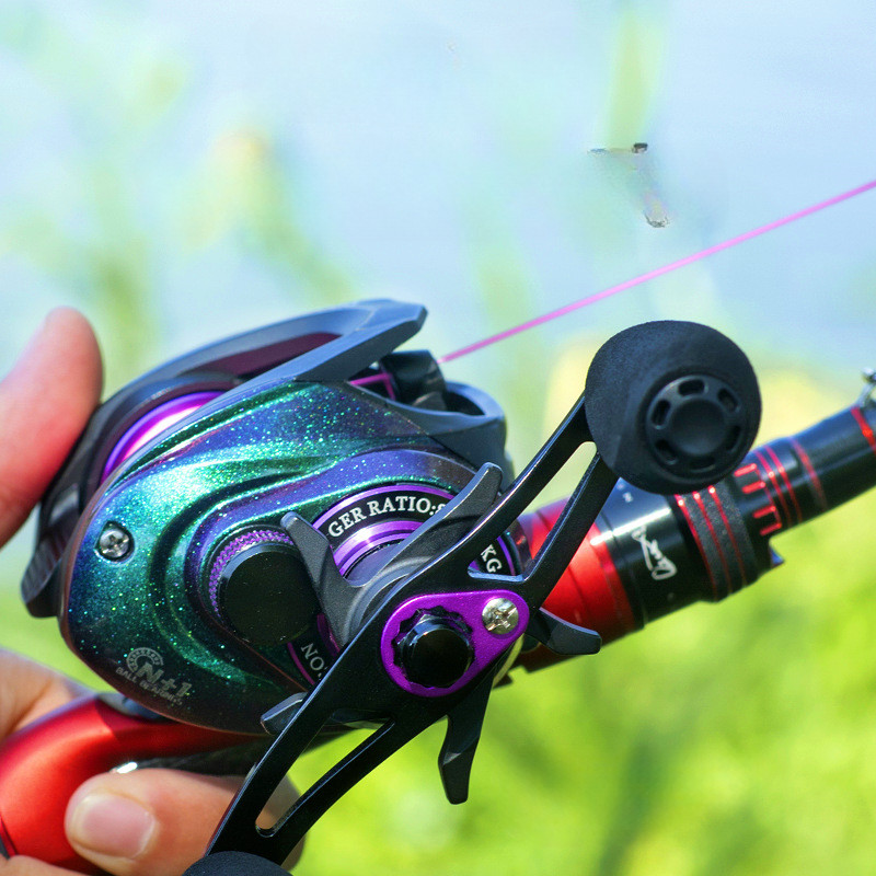 Nauja Baitcasting Ritė BJ2000 5+1BB Max Drag 8kg 7.2:1 žūklės ritė, skirta karpių žvejybai sūriame vandenyje