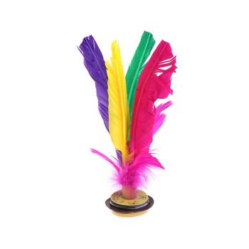 Цветни пера ритник Волан Китайски Jianzi За упражнения за крака Спорт Фитнес играчка на открито Игра